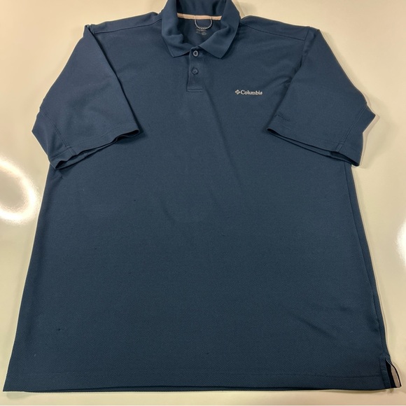 Columbia Golf Polo Shirt Men’s XLT Short Sleeve Navy Blue Athleisure OmniShade - Picture 3 of 11